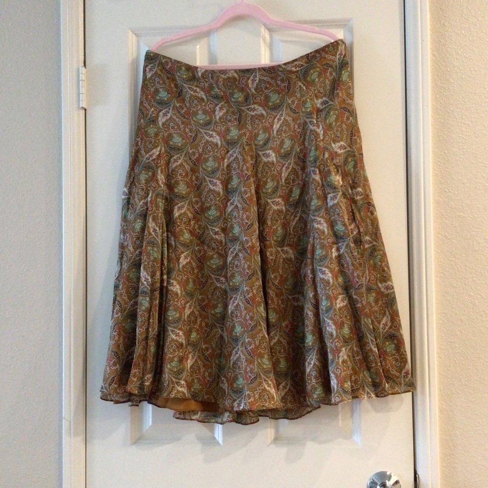 NWT 100% SILK DKNY Vintage Swing Skirt